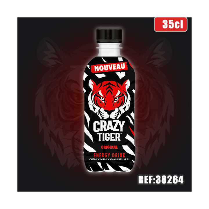 CRAZY TIGER REGULAR 35CL dont taxe sucre 0.0282€ht