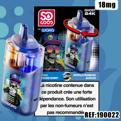 WAKA GHOST 24K MYRT FRAMB GUMMY- ACID 18MG