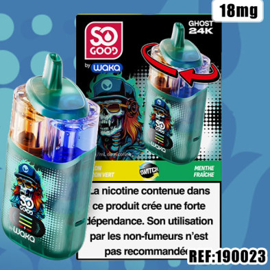 WAKA GHOST 24K CITRON-CITRON VERT-MENTHE FRAICHE 18MG
