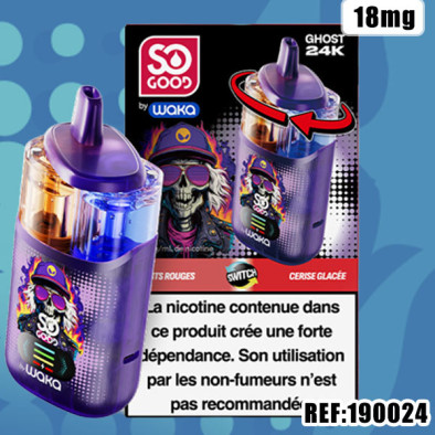 WAKA GHOST 24K FRUITS ROUGES - CERISE GLAC. 18MG 