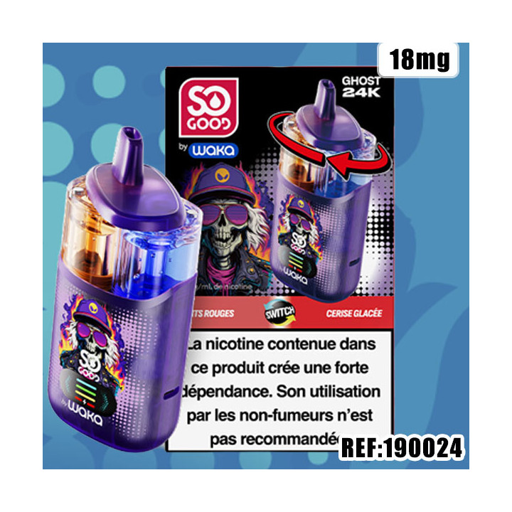 WAKA GHOST 24K FRUITS ROUGES - CERISE GLAC. 18MG 