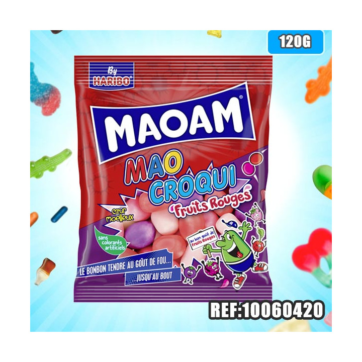 HARIBO sachet MAO CROQUI FRUITS 120 G