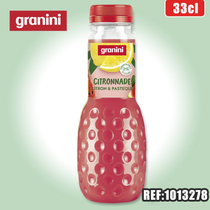 GRANINI CITRONNADE CITRON PASTEQUE PET 33CL dont taxe sucre 0.0706€ht
