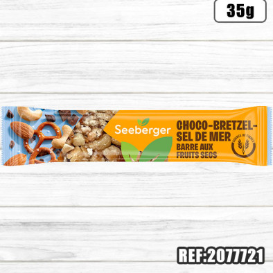 S-BARRE CHOCO BRETZEL SEL DE MER FRUITS SECS 35G