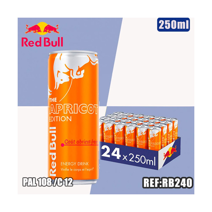 RED BULL APRICOT EDITION 250ml dont taxe sucre 0.09042€ht