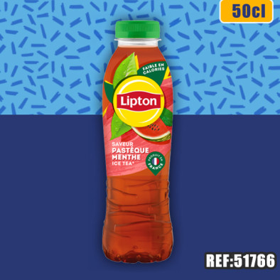 LIPTON ICE TEA PASTEQUE MENTHE 50cl PET dont taxe sucre 0.0231€ ht