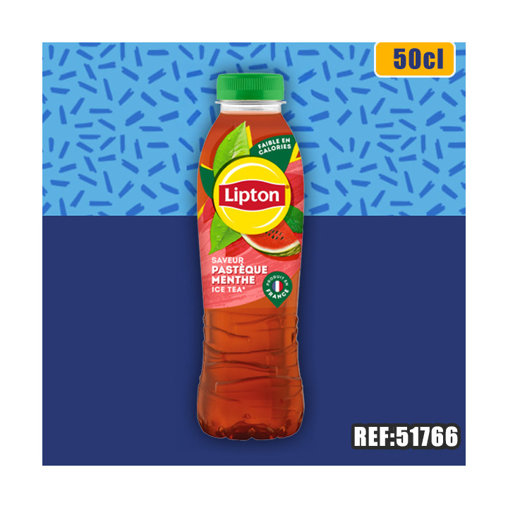 LIPTON ICE TEA PASTEQUE MENTHE 50cl PET dont taxe sucre 0.0231€ ht