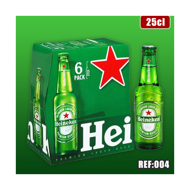 HEINEKEN VERRE 25cl Pack de 6