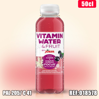 VITAMIN WATER FRUIT CASSIS- SUREAU PET 50cl