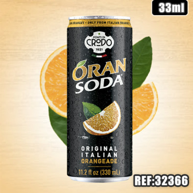 CRODO ORANSODA 33cl dont taxe sucre 0.1356€ht