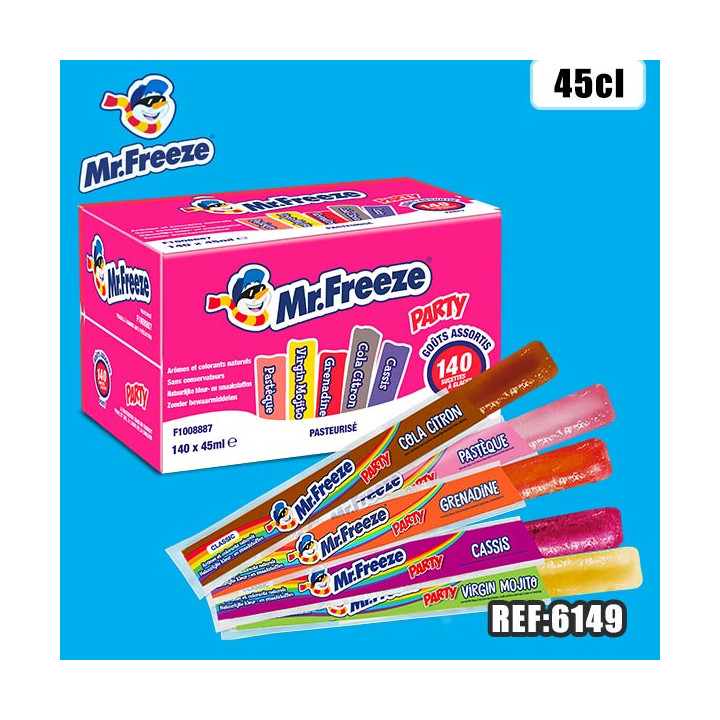 MR FREEZE PARTY 45ml x140tubes dont taxe sucre 2.24€ht 