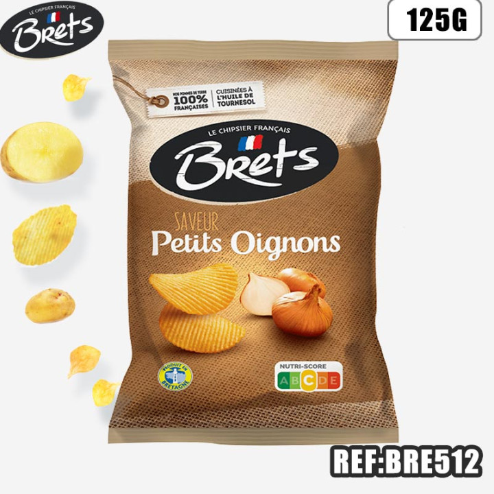 BRET'S CHIPS PETITS OIGNONS 125 G***