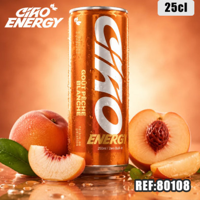 CIAO ENERGY PECHE BLANCHE 250ML dont taxe sucre 0,0102€ht