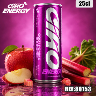 CIAO ENERGY POMME RHUBARBE 250ML dont taxe sucre 0,0102€ht