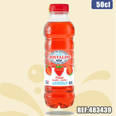 CRISTALINE AU JUS FRAISE 50 CL dont taxe sucre 0.02305€ht