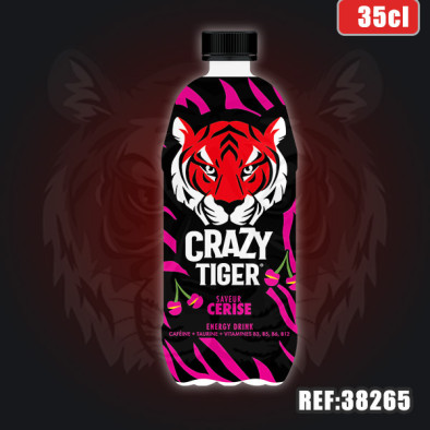 CRAZY TIGER CHERRY 35CL dont taxe sucre 0.0282€ht