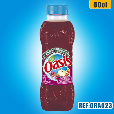 OASIS POMME CASSIS FRAMBOISE 50cl PET dont taxe sucre 0,0231€ HT