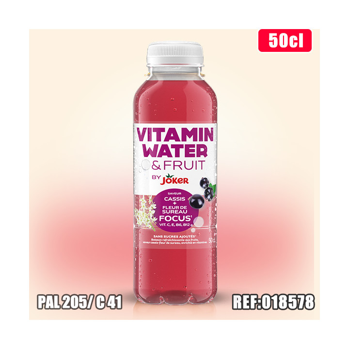 VITAMIN WATER FRUIT CASSIS- SUREAU PET 50cl