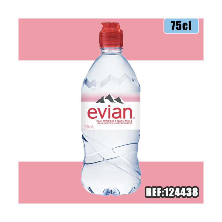 EVIAN 75CL BOUCHON SPORT