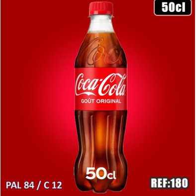 COCA COLA 50CL PET  dont taxe sucre 0,1806€ht