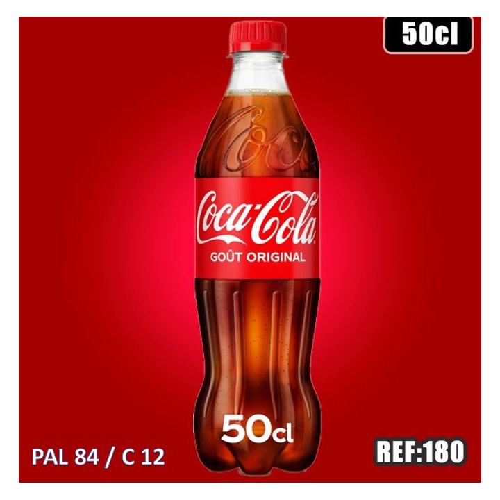 COCA COLA 50CL PET  dont taxe sucre 0,1806€ht