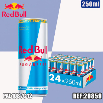 RED BULL SUGAR FREE 250ML dont taxe sucre 0.01635€ht