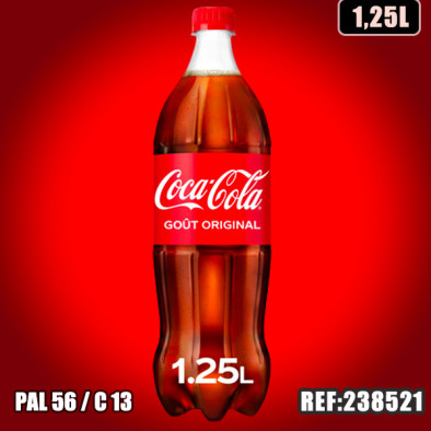 COCA COLA 1.25L PET dont taxe sucre 0,4522€ht