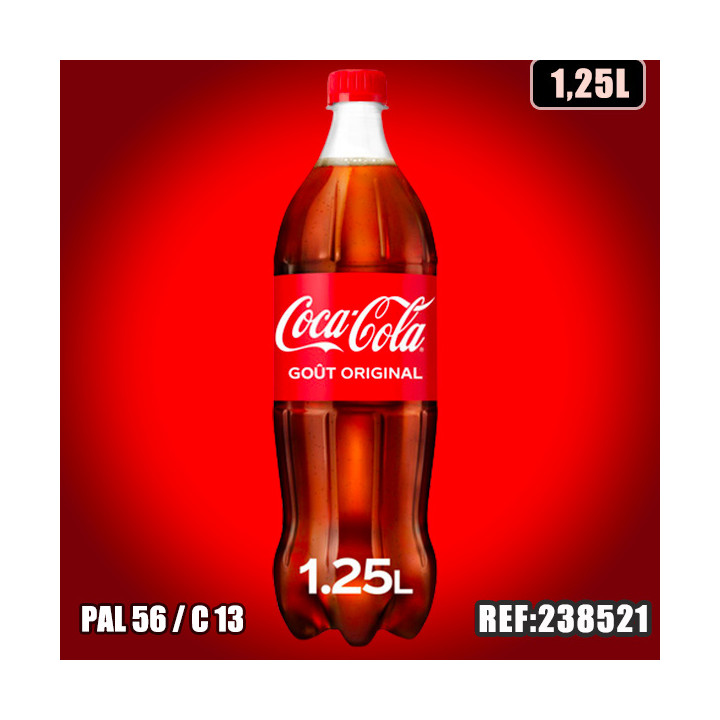 COCA COLA 1.25L PET dont taxe sucre 0,4522€ht
