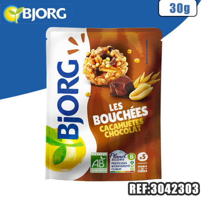 BJORG BOUCHEES CHOCO-CACAHUETES 30G