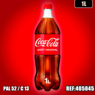 COCA COLA 1L PET dont taxe sucre 0,3617€ht