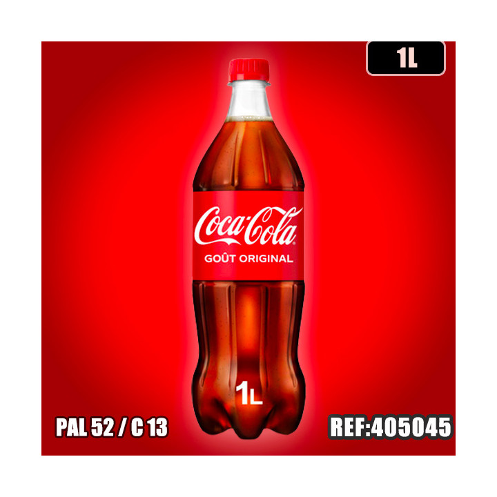 COCA COLA 1L PET dont taxe sucre 0,3617€ht