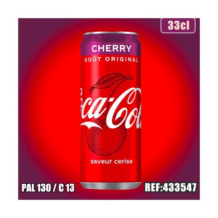 COCA COLA CHERRY 33CL SLIM dont taxe sucre 0.1194€ht