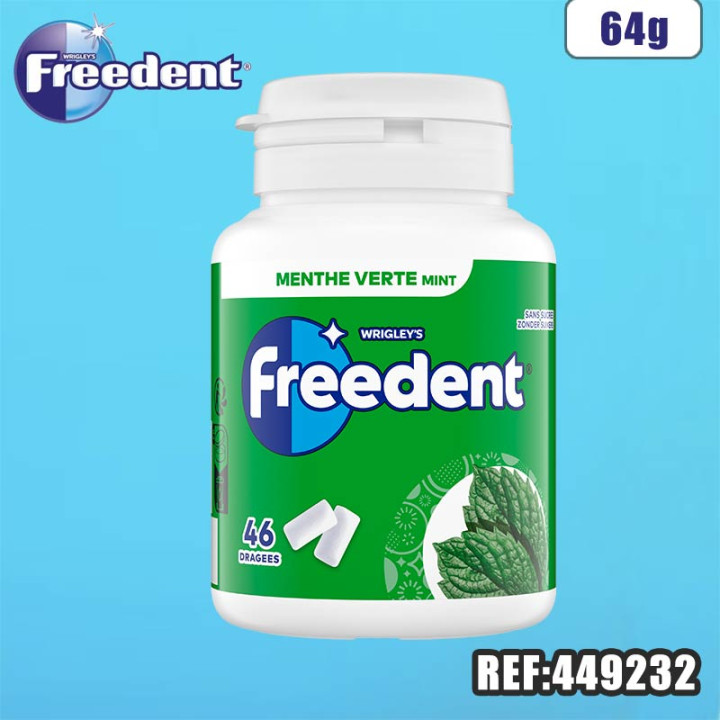 FREEDENT BOTTLE MENTHE VERTE 64G