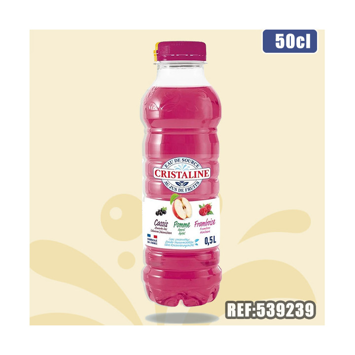 CRISTALINE AU JUS POM CASS FRAMB 50 CL dont taxe sucre 0.02305€ht