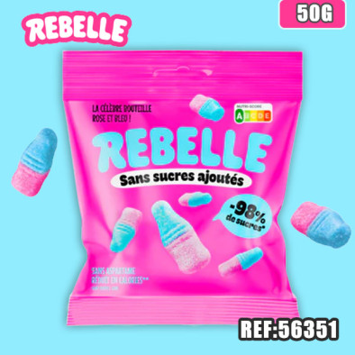 REBELLE BOUTEILLES ROSE ET BLEU 50G