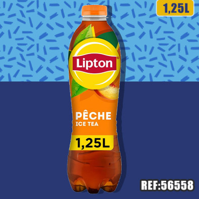 LIPTON ICE TEA PECHE 1.25L PET dont taxe sucre 0.0662€ht