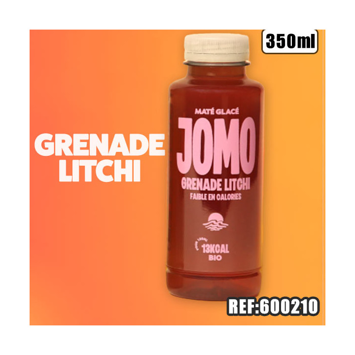 JOMO MATE GLACE GRENADE-LICHI 350ML dont taxe sucre 0.041097€ht