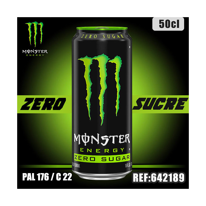 MONSTER ZERO SUGAR Bte 50CL dont taxe edulc. 0.0327€ht