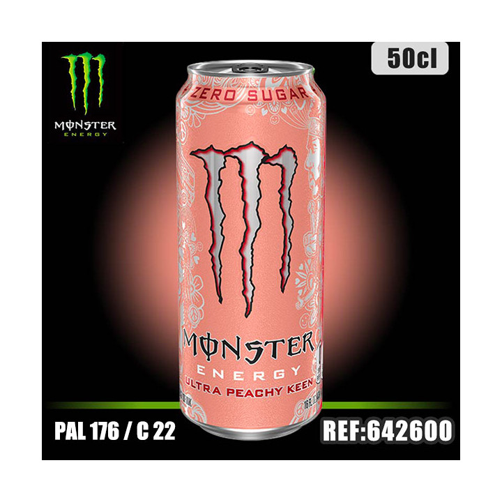 MONSTER ULTRA PEACHY KEEN Bte 50CL dont taxe edulc. 0.0327€ht