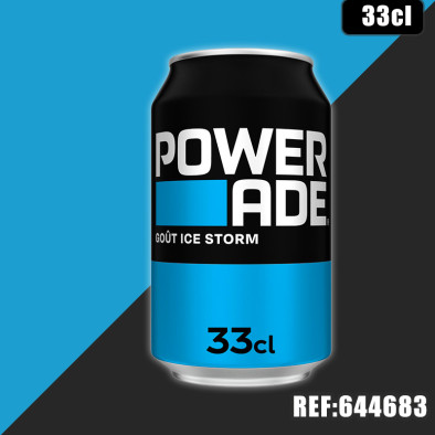POWERADE ICE STORM 33CL dont taxe sucre 0.0301€ht