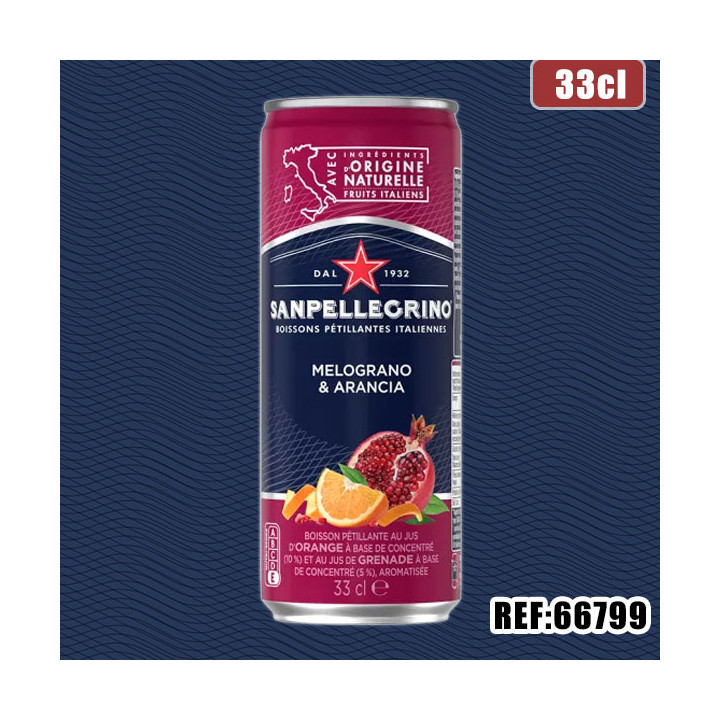 SAN PELLEGRINO ORANGE GRENADE 33cl SLIM dont taxe sucre 0.071€ht