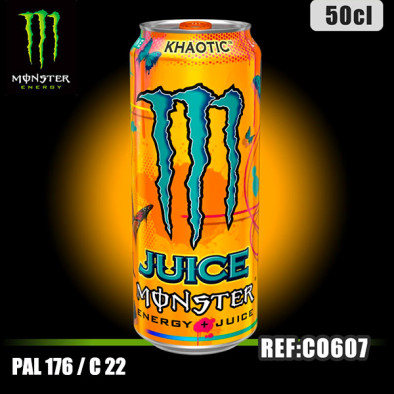 MONSTER KHAOTIC Bte 50CL dont taxe sucre 0.1396€ht