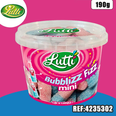 LUTTI MINI BUBBLIZZ FIZZ CANDY BOX 160G