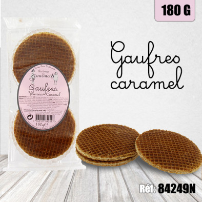 ATDG GAUFRES FOURREES CARAMEL 180G