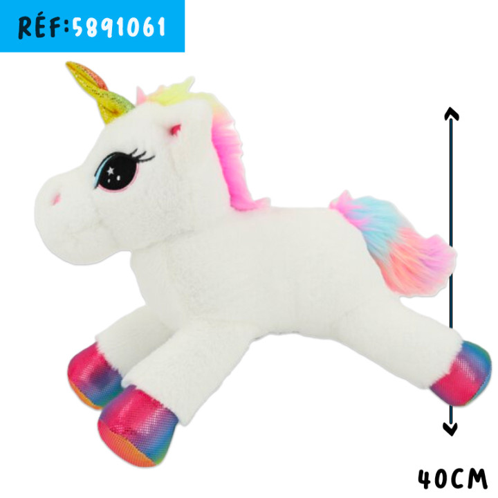 LICORNE COUCHEE 40CM 2ass 