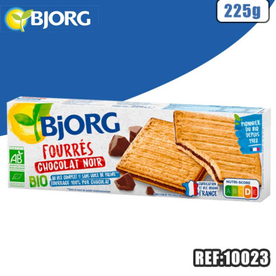 BJORG FOURRES CHOCOLAT NOIR 225G