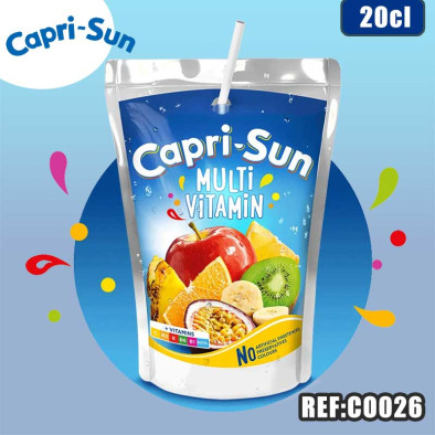 CAPRI-SUN MULTIVITAMINE MINI POCHE 20CL dont taxe sucre 0.04384€ht