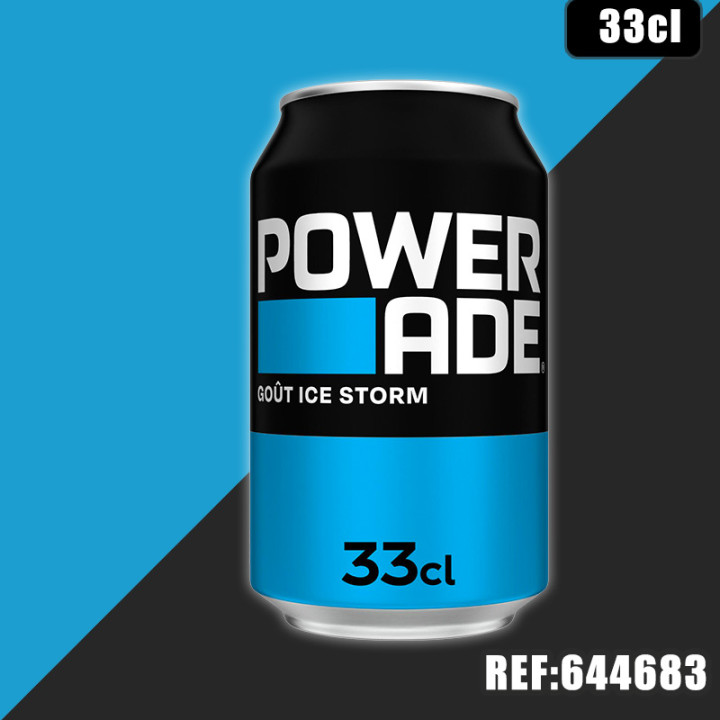 POWERADE ICE STORM 33CL dont taxe sucre 0.0301€ht