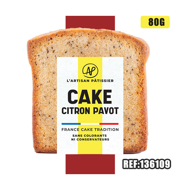 TRANCHE CAKE CITRON PAVOT 80G