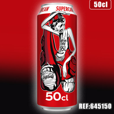 COCA COLA 50CL SUPERCAN dont taxe sucre 0.1782€ht